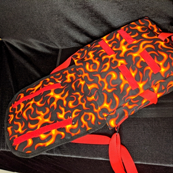 Flaming Cross Body Bag Hand Made in Canvas and water resistant - Picture 3 of 7